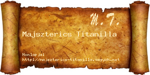 Majszterics Titanilla névjegykártya