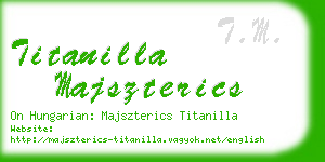 titanilla majszterics business card